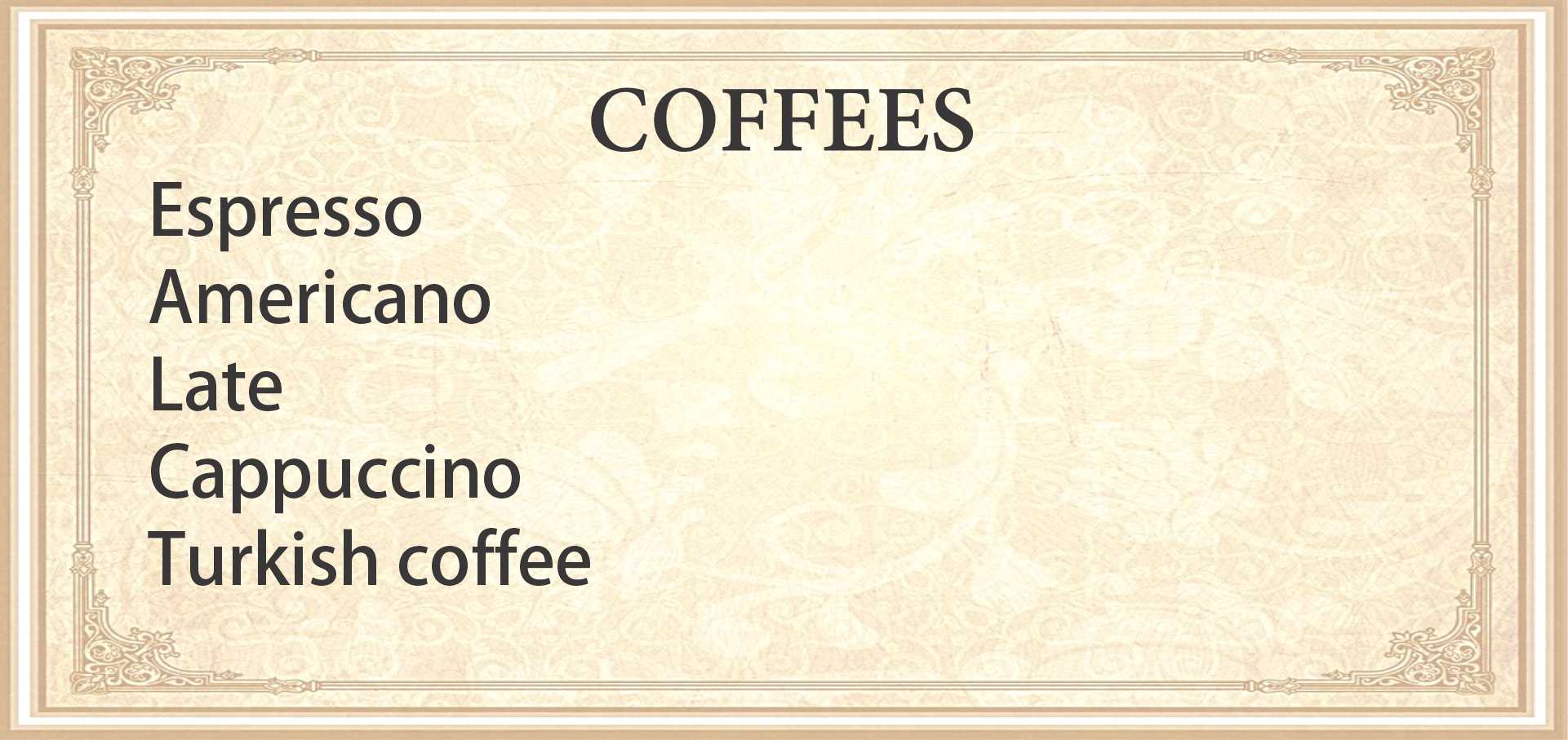 Coffees